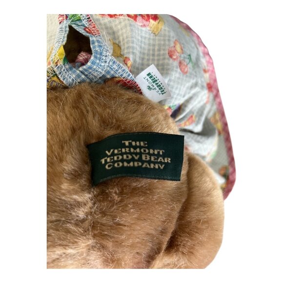 1994 Vermont Teddy Bear Company 17” Jointed Teddy in Apron & Bonnet - Picture 3 of 5